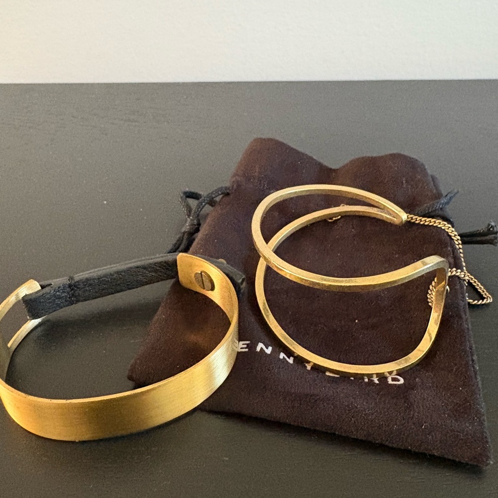 Jenny Bird Gold and Black Bracelets